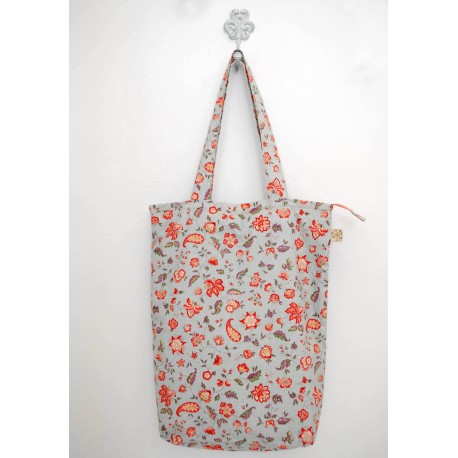 Summer handmade flower cotton bag