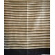 Black & Gold stripe 100% raw Silk Scarf - Shawl - Pashmina