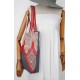 Red Cotton Boho Handbag - Women's Handmade bags