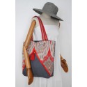 38€ Red Cotton Boho Handbag - Women's Handmade bags