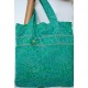 Πράσινη Υφασμάτινη γυναικεία τσάντα - Χειροποίητες τσάντες
