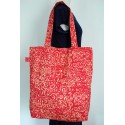 Red big beach handmade cotton handbags