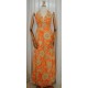 Orange floral summer dress